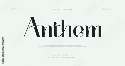 Elegant Typography Anthem Logo Design Concept