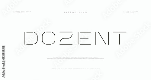 Modern Typography Logo Design with Text Dozent