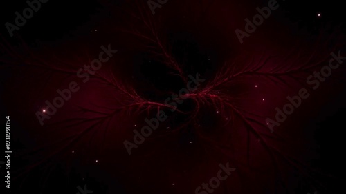 Dark Red Nebula Burst | Cinematic Space Particle Background Animation