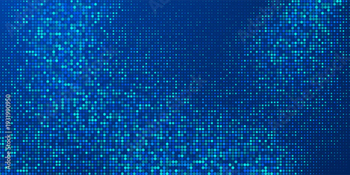 Glow blue hexagon texture. Abstract hexagonal grid gradient background. Navy honeycomb pattern backdrop. Universal business, science, healthcare, medicine, technology, presentation wallpaper. Vector