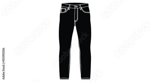 Black jeans with white stitching a striking fashion silhouette high quality