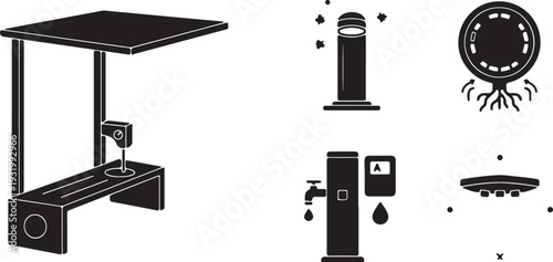 Advanced AI systems monitor water and root health in an eco-friendly environment, showcasing sustainable agriculture technology.