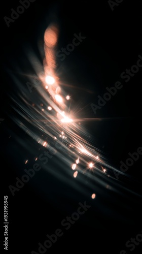 Light leaks Lens flare holographic effect vertical background. Texture of retro film overly, image with scratch, dust and lights