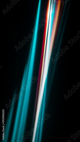 Light leaks Lens flare holographic effect vertical background. Texture of retro film overly, image with scratch, dust and lights