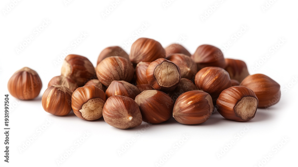 Obraz premium hazelnuts isolated on white
