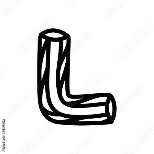 Graphic Illustration of an Orthopedic Plaster Cast for Bone Fractures Recovery: Medical Equipment for Immobilization in Healthcare Settings, Rehabilitation After Injury, Bold Line Art for Web & Print