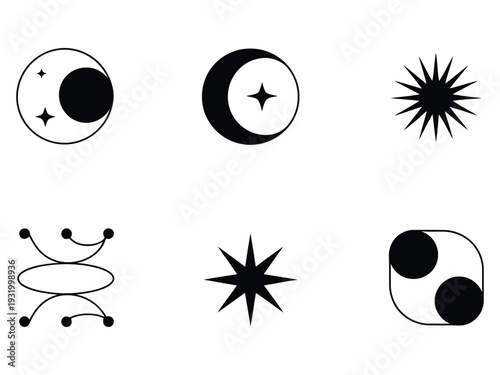 Celestial body symbols shown in simple black.