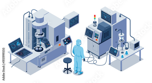 Advanced laboratory robotics in modern industrial equipment setting