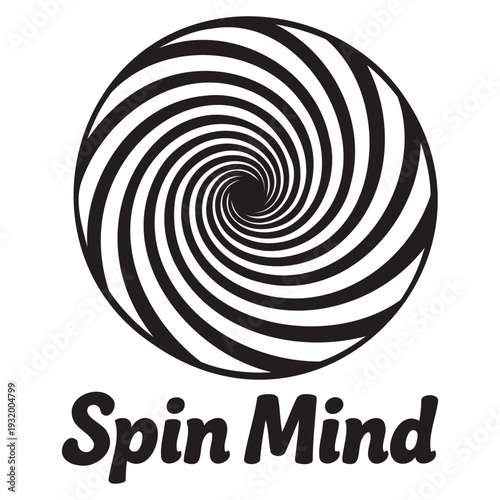 Abstract hypnotic spiral design with mesmerizing swirling pattern creating optical illusion effect perfect for meditation and mental focus concepts