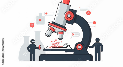 Microscope and Scientists Conducting Research in Laboratory.