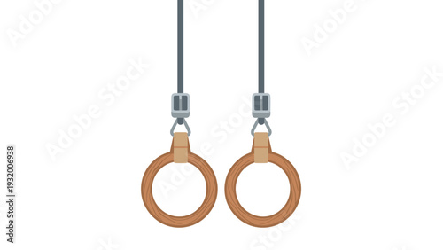 Minimalist gymnastic rings design for fitness enthusiasts