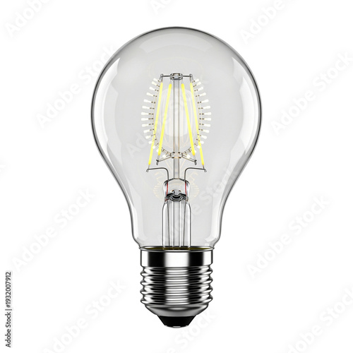 Transparent glass LED smart bulb with vintage filament design