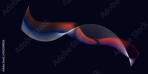 Vibrant gradient waveform on dark background