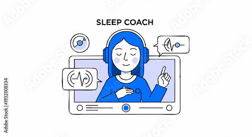 Sleep Coach offering online consultation via video call.