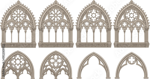 Black and white stylized silhouette illustration of French fries containers and individual fries arranged as a puzzle, perfect for food, logic, and design purposes