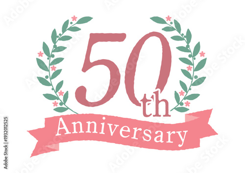 月桂樹のかわいい50周年アイコン