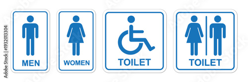 Restroom signage for various user groups