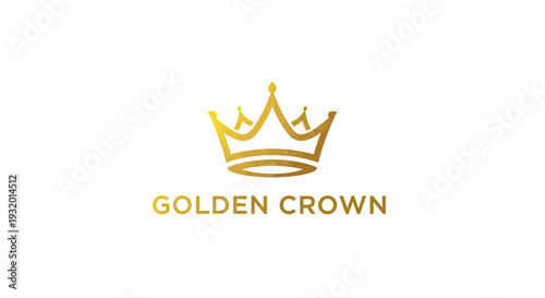 A regal emblem showcasing a golden crown above text "GOLDEN CROWN" on a pristine white background