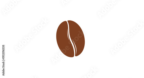 A single coffee bean icon, brown color on white background
