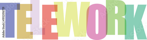 Colorful typographic design with multicolored letters