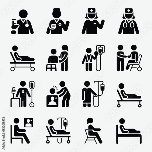 Medical Cross & Healthcare Symbols Doctor And Nurse