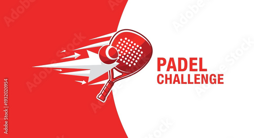 Dynamic Padel Challenge Logo Depicting Speed And Competitive Spirit Of The Sport