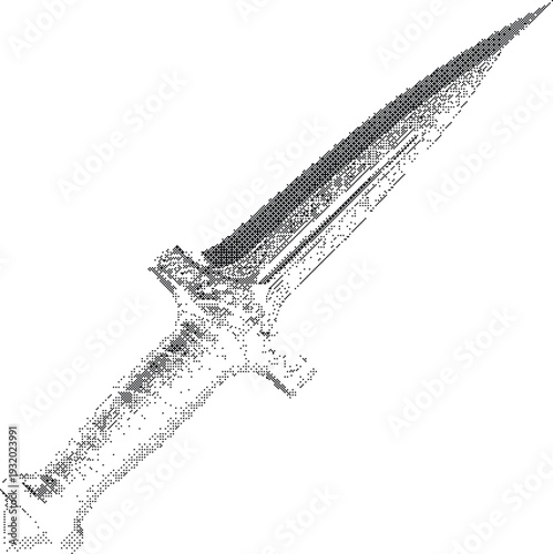 Dagger vector illustration isolated on white weapon blade knife sharp
