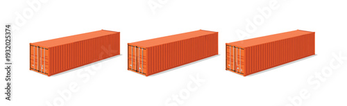 Distribution network context illustrated by a long shipping container with corrugated sides and corner fittings simplified into