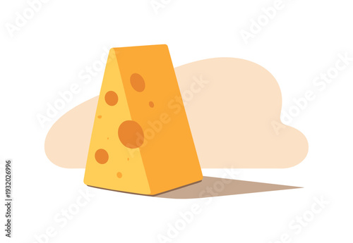 A stylized wedge of Swiss cheese with large holes sits on a neutral background