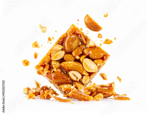 peanut chikki - crunchy Indian sweet made from roasted peanuts and jaggery