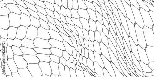 Curved net pattern. Seamless design for sportswear or equipment like soccer goals, volleyball nets, basketball hoops, hockey nets, and athletic gea