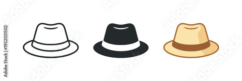 Timeless elegance concept shown as a fedora hat with indented crown and short brim clearly visible as a single fashion item;