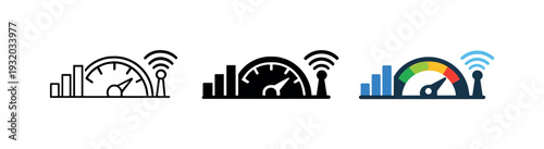 Business oversight context represented by a dashboard-style icon merging gauges and signals to express ongoing performance