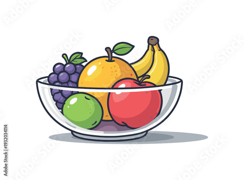 A vibrant bowl overflowing with a variety of fresh, colorful fruits and healthy produce