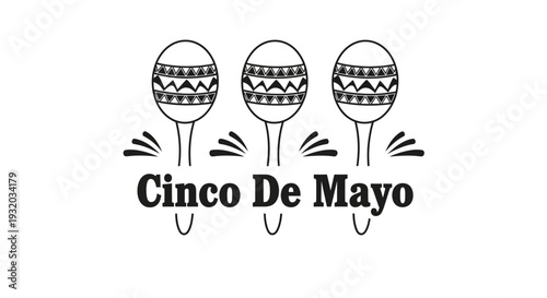 Cinco De Mayo Celebration Maracas Illustration Graphic Design