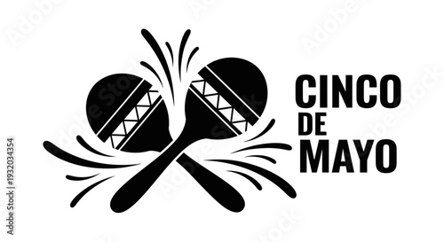 Cinco de Mayo Maracas and Fiesta Celebration Graphic