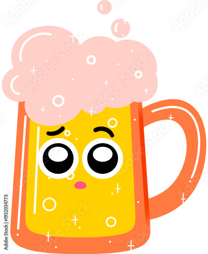 Beer Confused Face Cartoon