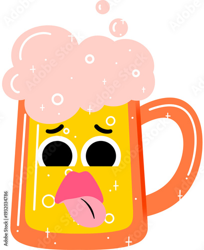 Beer Disgusting Face Cartoon