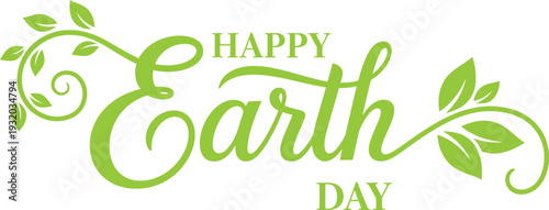 Happy earth day eco friendly green awareness celebration