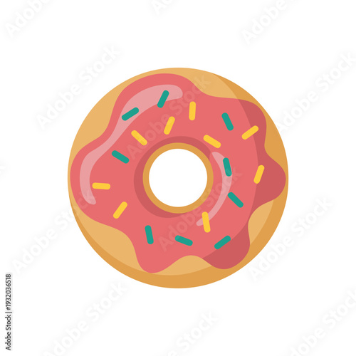 Cuadro en lienzo Donut vector icon graphic isolated sketch illustration on white background