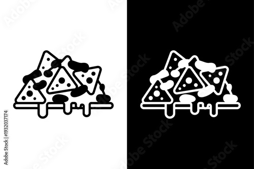 Nachos vector icon graphic isolated sketch illustration on white background.