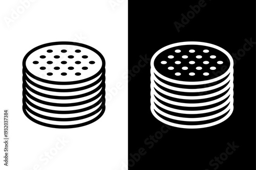 Cookies vector icon graphic isolated sketch illustration on white background.