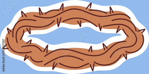 Crown of thorns Easter sticker