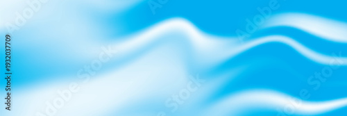 Abstract Blurry Smooth Blue White Wave Gradient Background Design, Soft Blue White Wave Background Template Vector