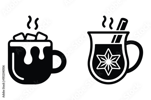 Hot Chocolate and Mulled Wine Icons