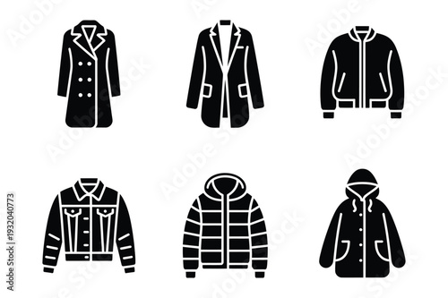 Clothing Icons: Coats, jackets, and parkas for men