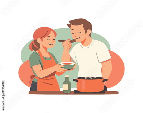 Warm family cooks together, passing bowls and tasting sauce as laughter pauses and the kitchen feels close with shared care