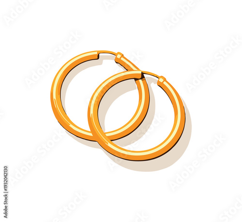 Elegant gold hoop earrings with a polished finish, perfect for everyday wear
