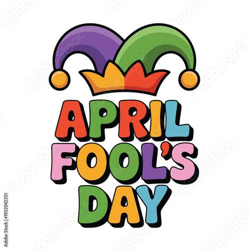 Jester hat graphics mark April Fools Day.
