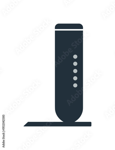 Sleek Watchstrap Outline. W atchstr ap silhouette shown in astr aight fr ont viewemph asiz ing cle an band edges andevenholep